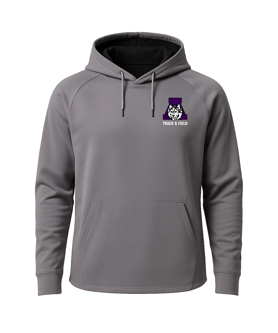 Albany Track & Field - Gray Hoodie - Left Chest