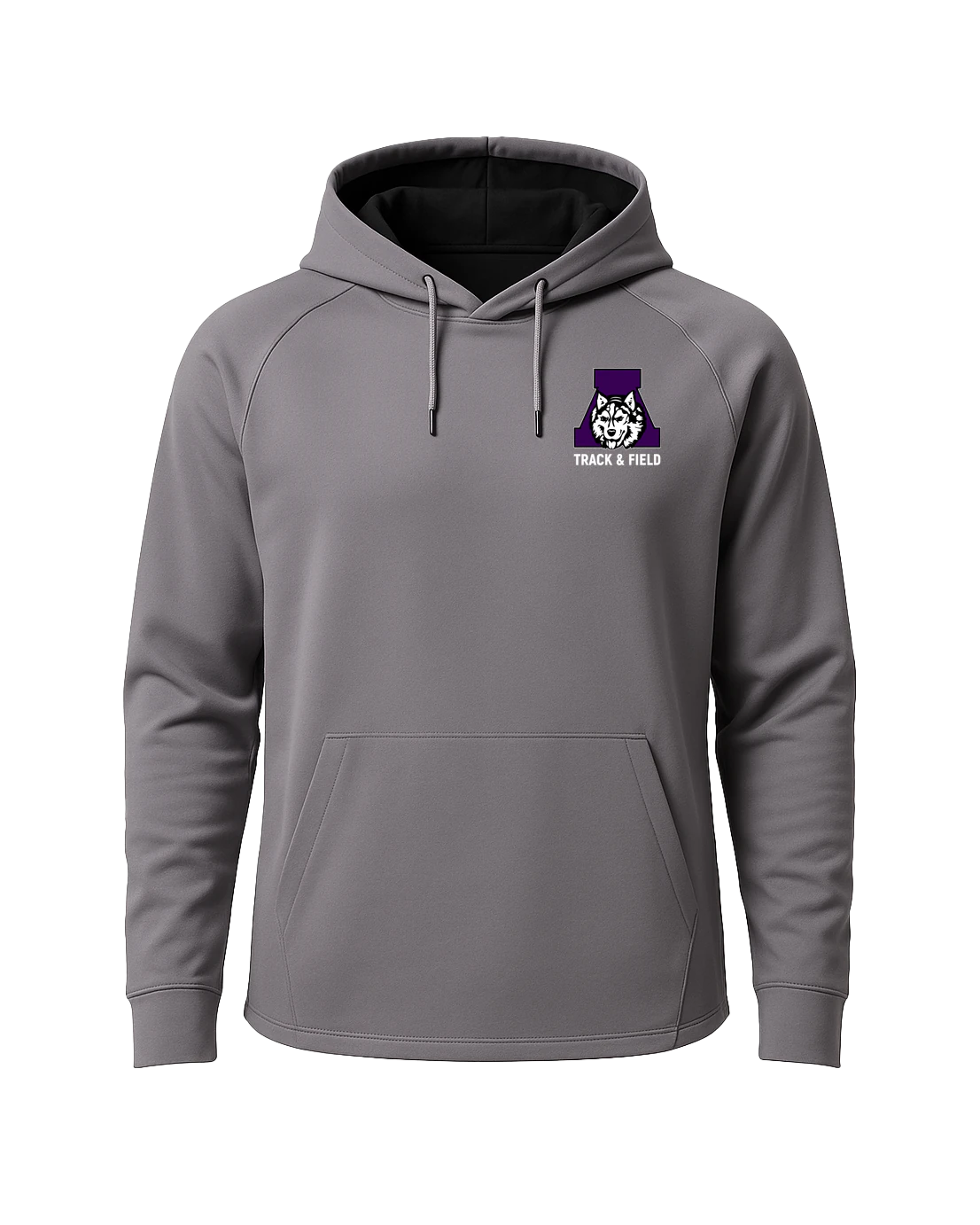 Albany Track & Field - Gray Hoodie - Left Chest