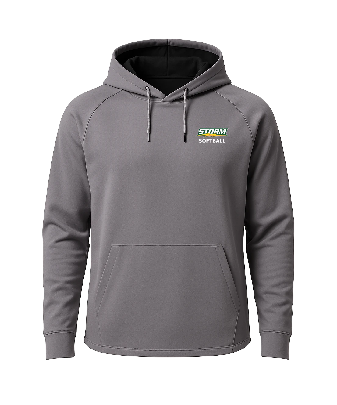 Sauk Rapids Rice Softball - Gray Hoodie - Left Chest