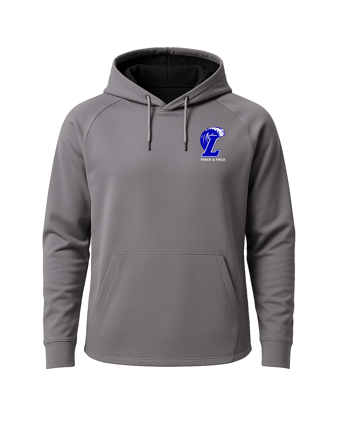 Lakeview Track - Gray Hoodie - Left Chest