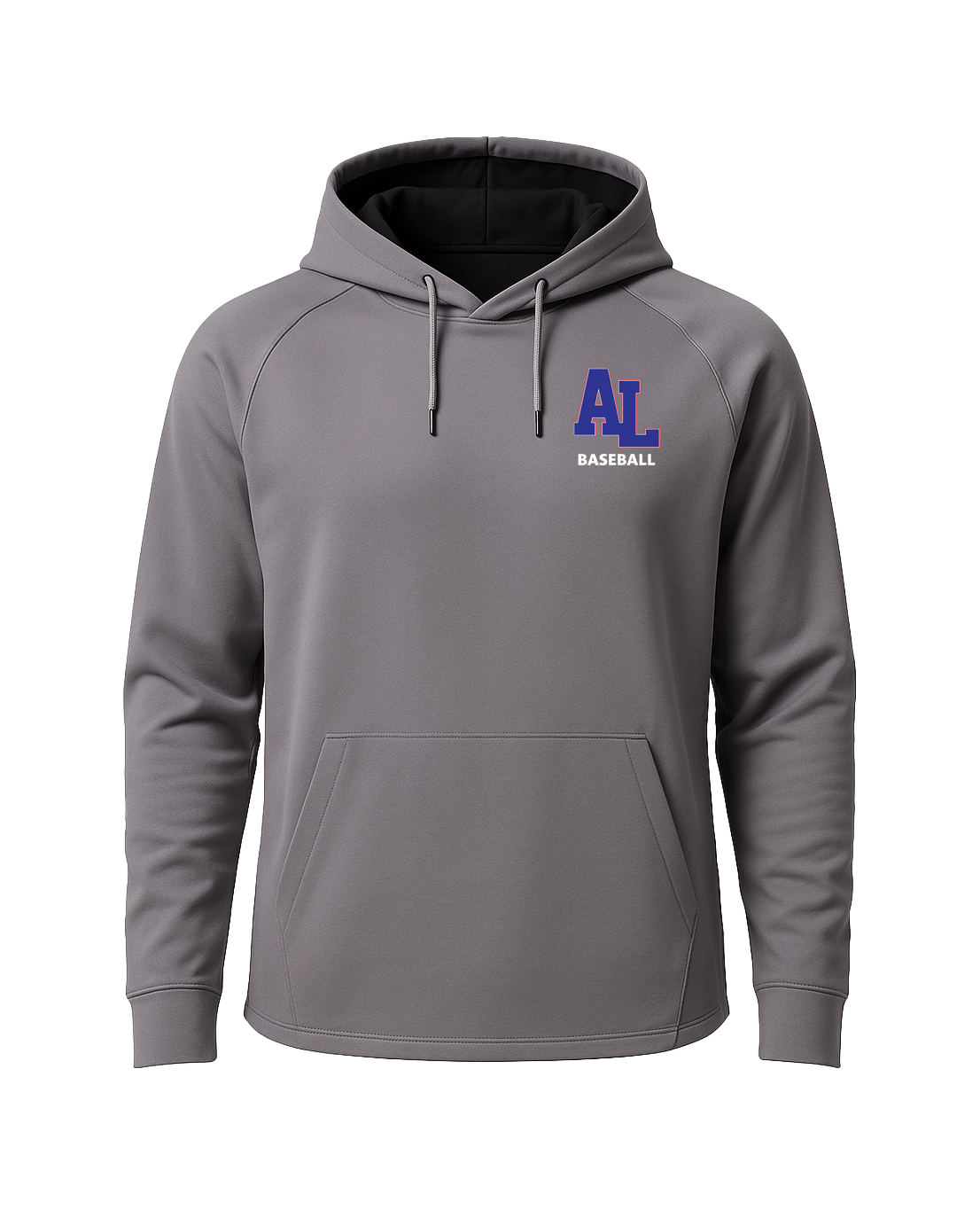 Albert Lea Youth Baseball - Gray Hoodie - Left Chest