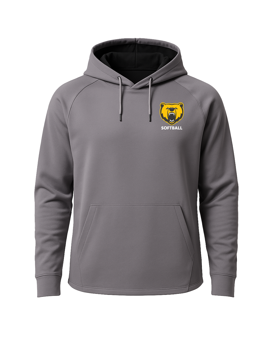 Byron Softball - Gray Hoodie - Left Chest