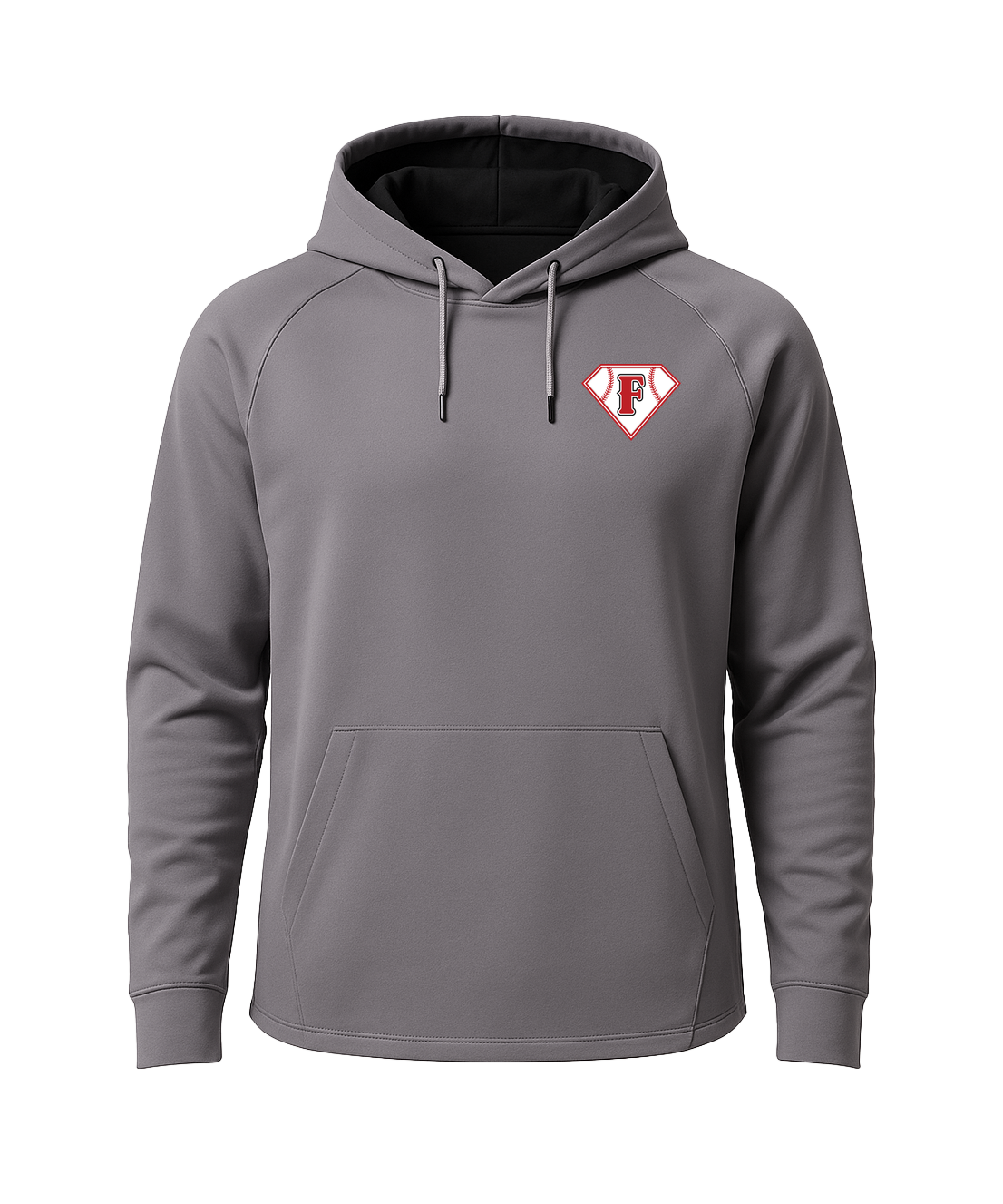 Fairmont Baseball - Gray Hoodie - Left Chest