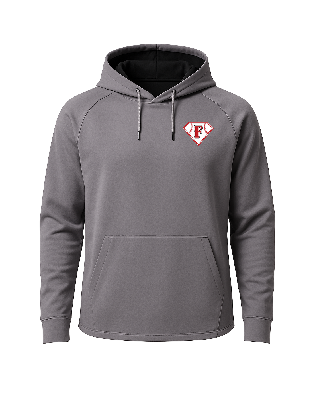 Fairmont Baseball - Gray Hoodie - Left Chest