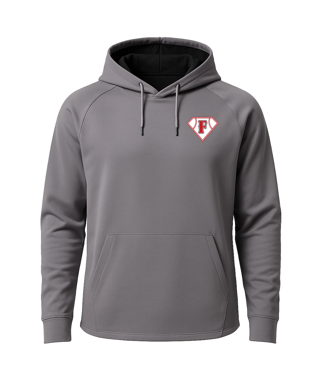 Fairmont Baseball - Gray Hoodie - Left Chest