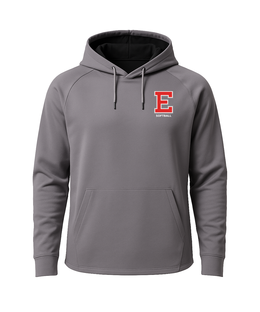 Duluth East Softball - Gray Hoodie - Left Chest