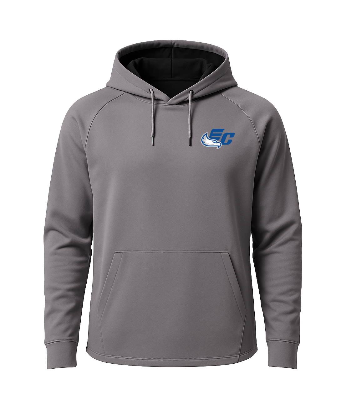 East Central Spring Sports - Gray Hoodie - Left Chest