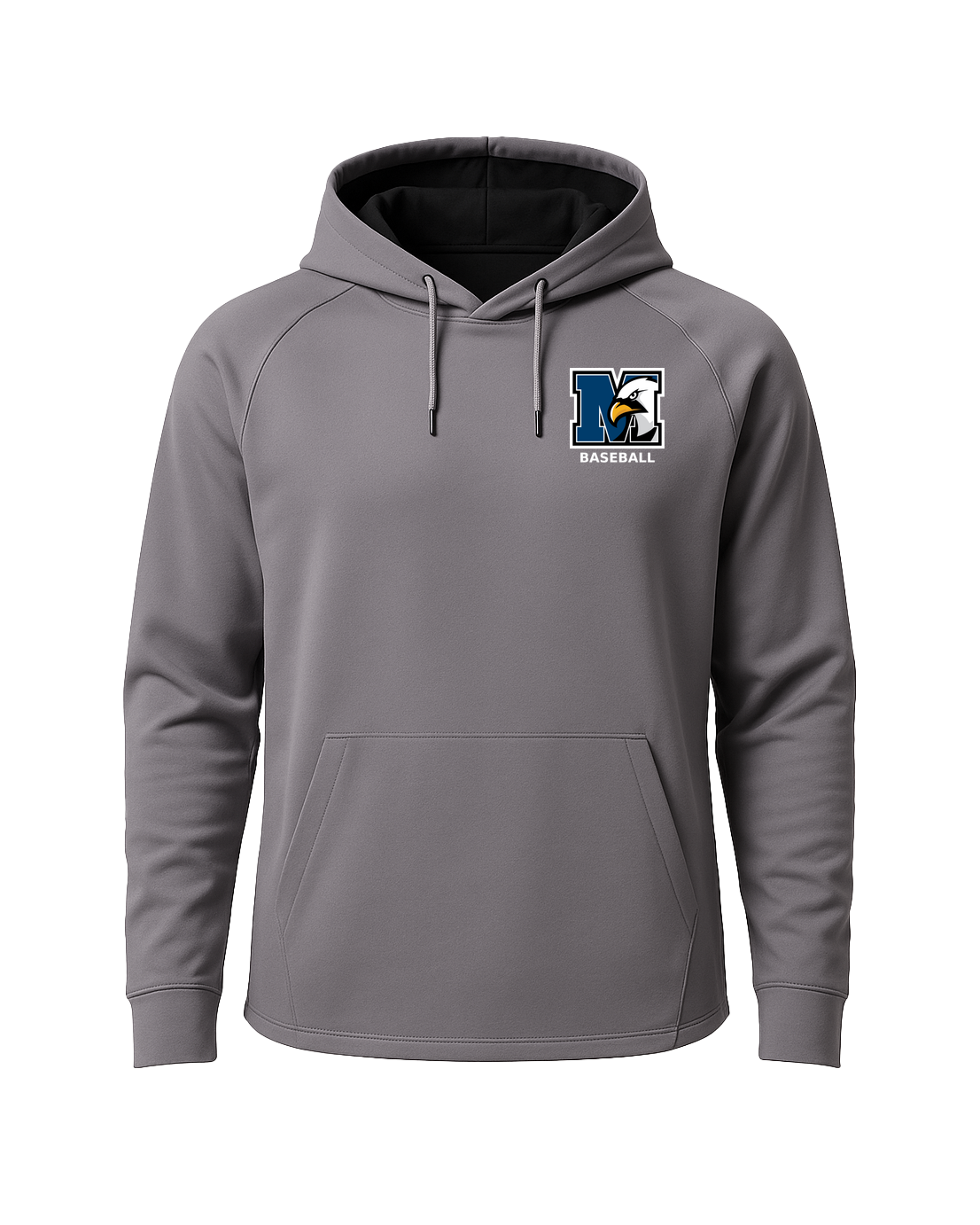 New York Mills Baseball - Gray Hoodie - Left Chest