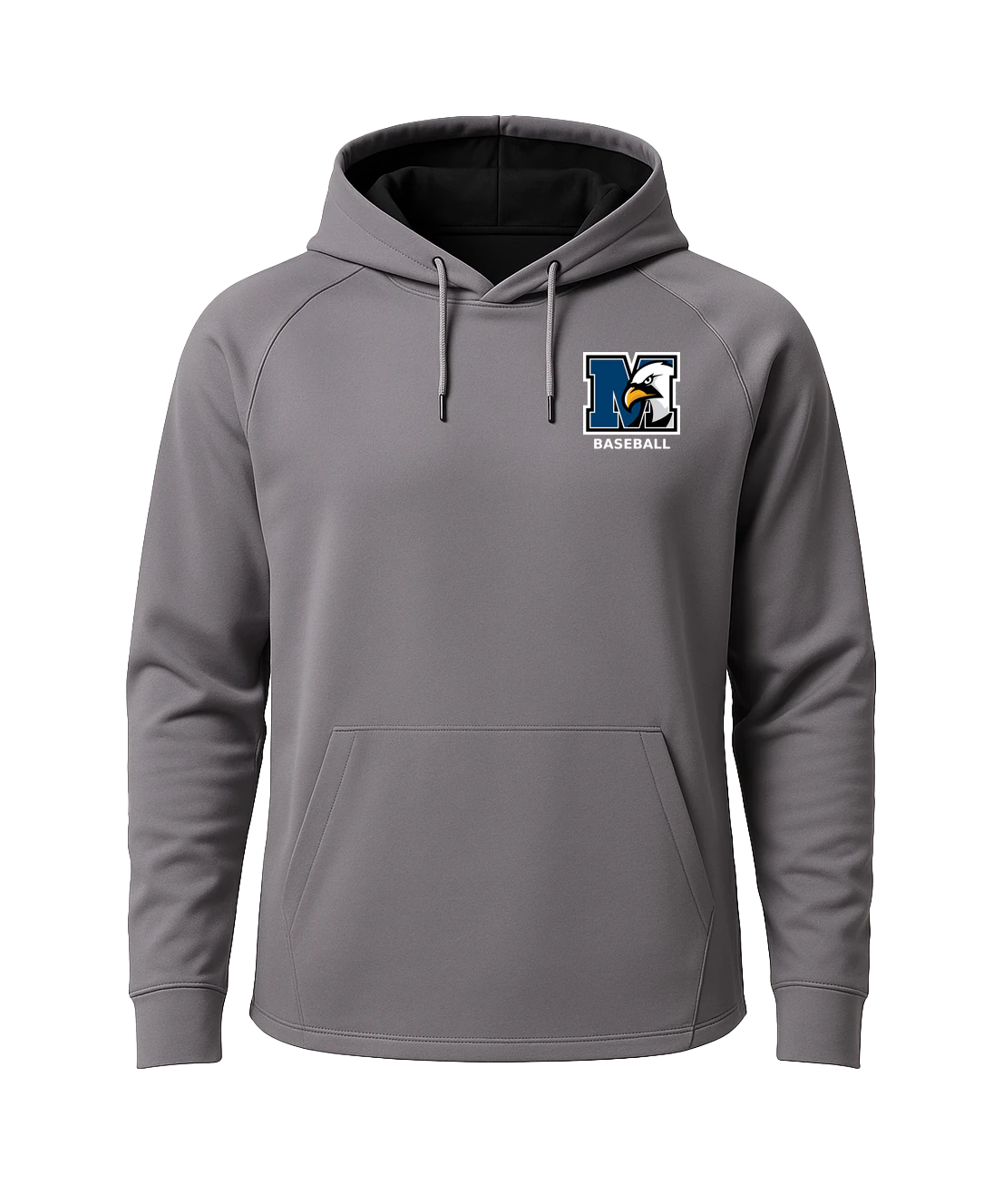 New York Mills Baseball - Gray Hoodie - Left Chest