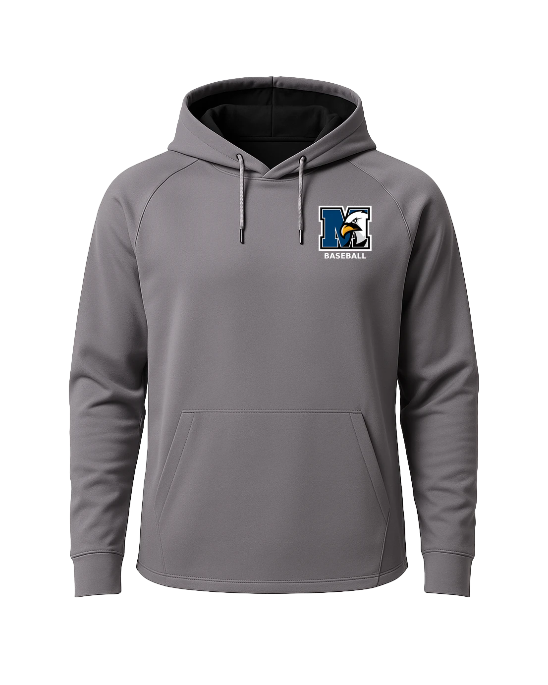 New York Mills Baseball - Gray Hoodie - Left Chest