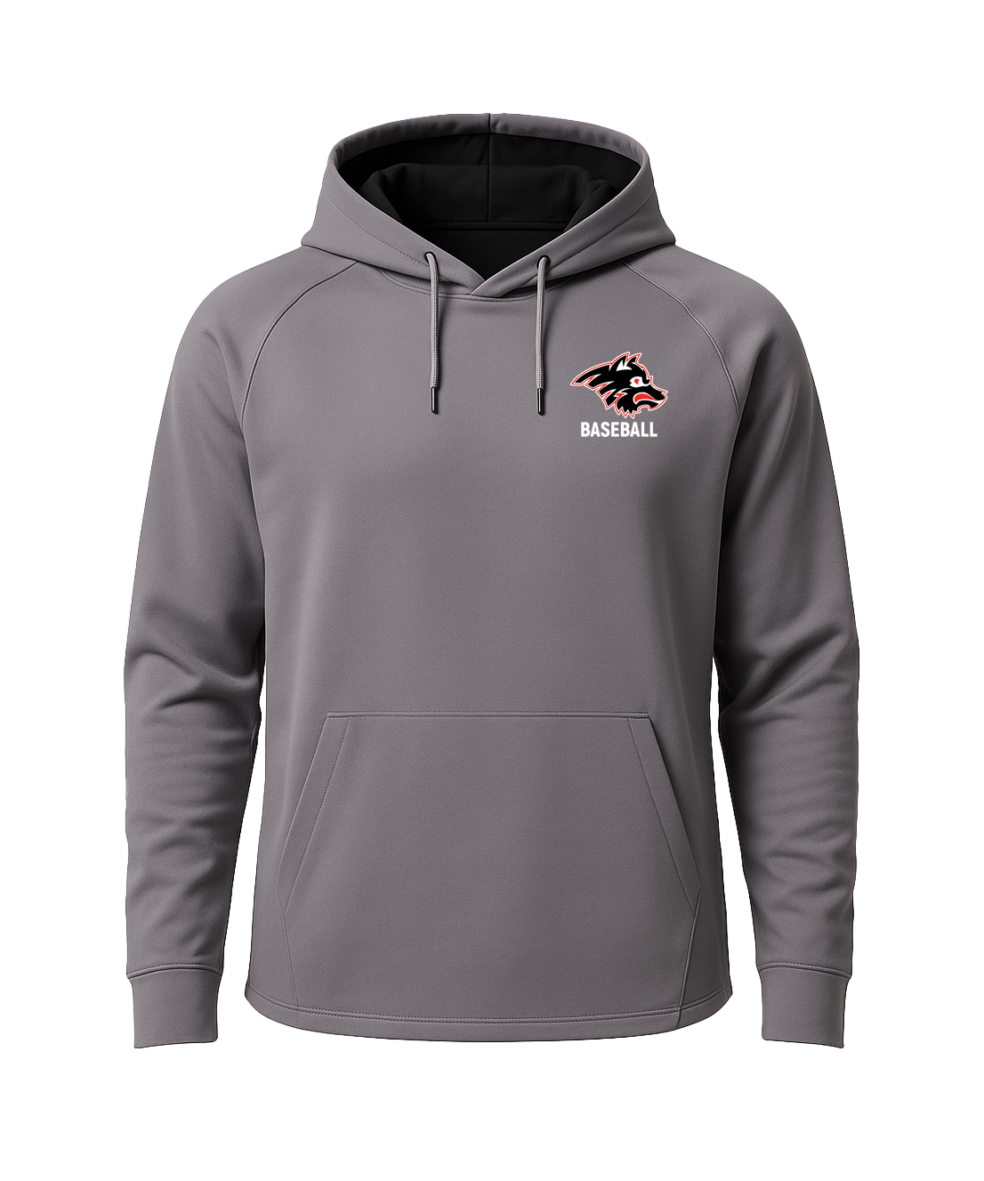 Milaca Baseball - Gray Hoodie - Left Chest