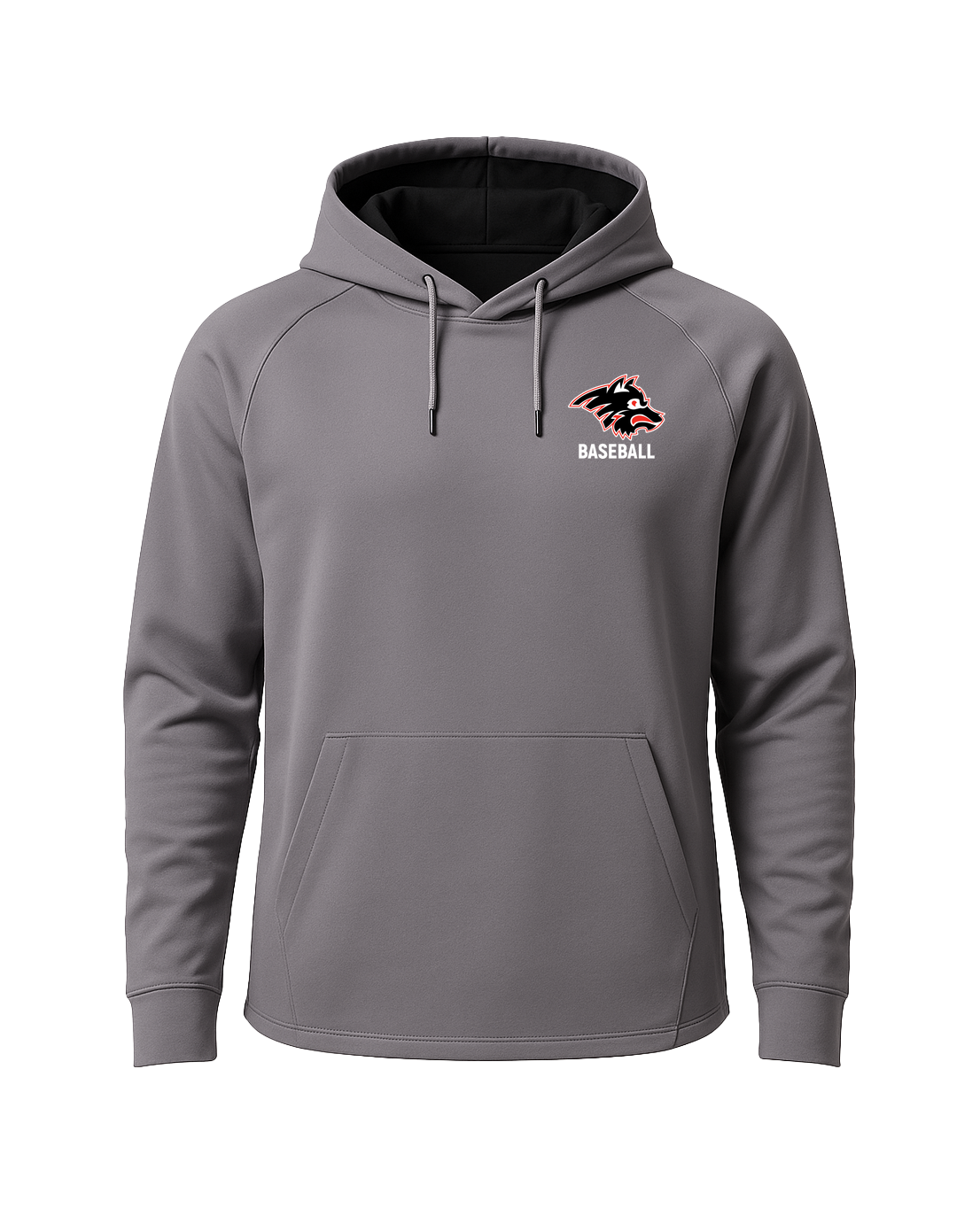 Milaca Baseball - Gray Hoodie - Left Chest