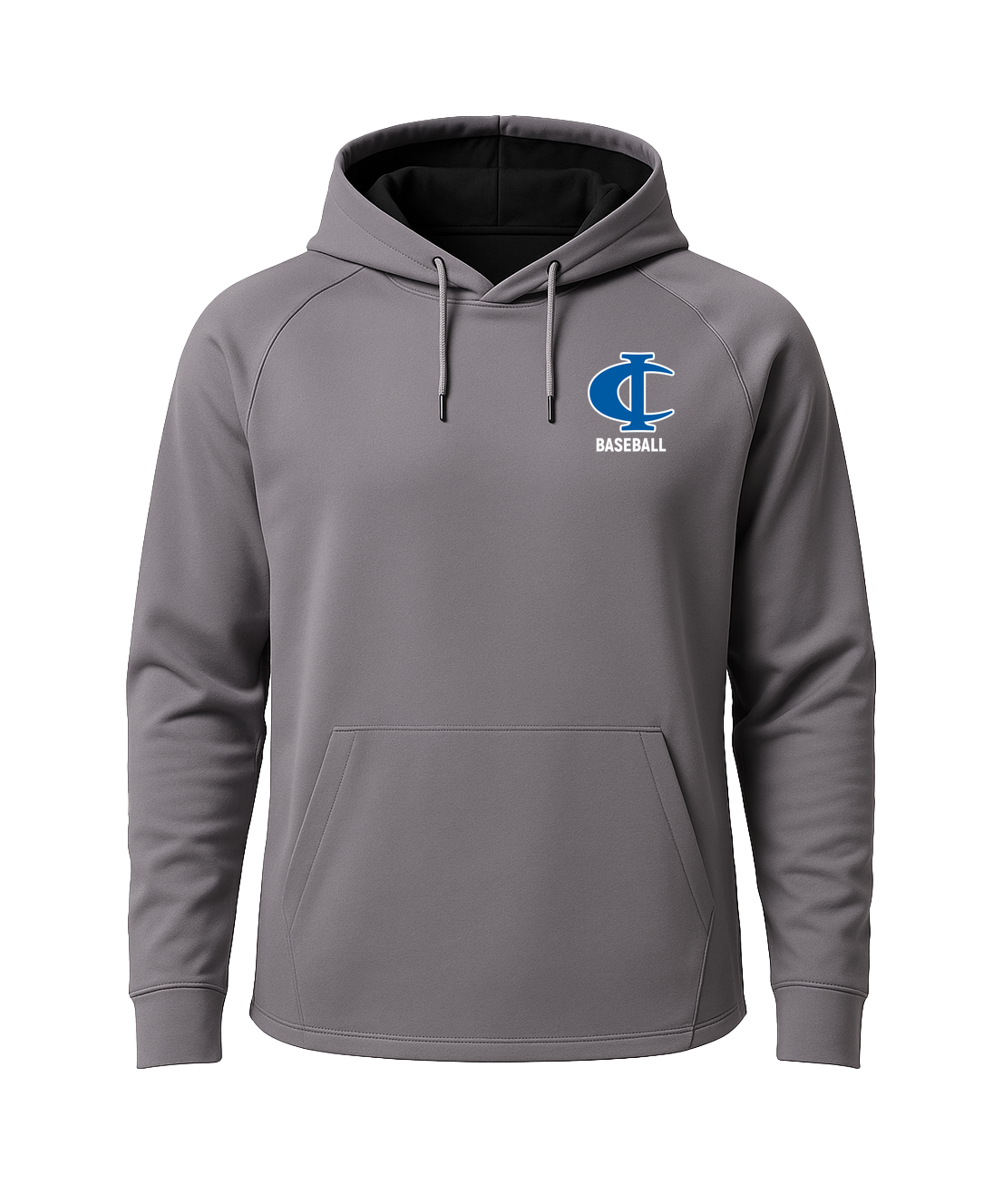 Cambridge Isanti Baseball - Gray Hoodie - Left Chest