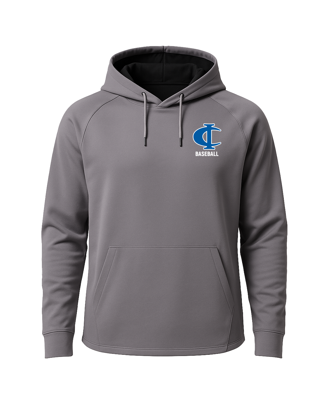 Cambridge Isanti Baseball - Gray Hoodie - Left Chest