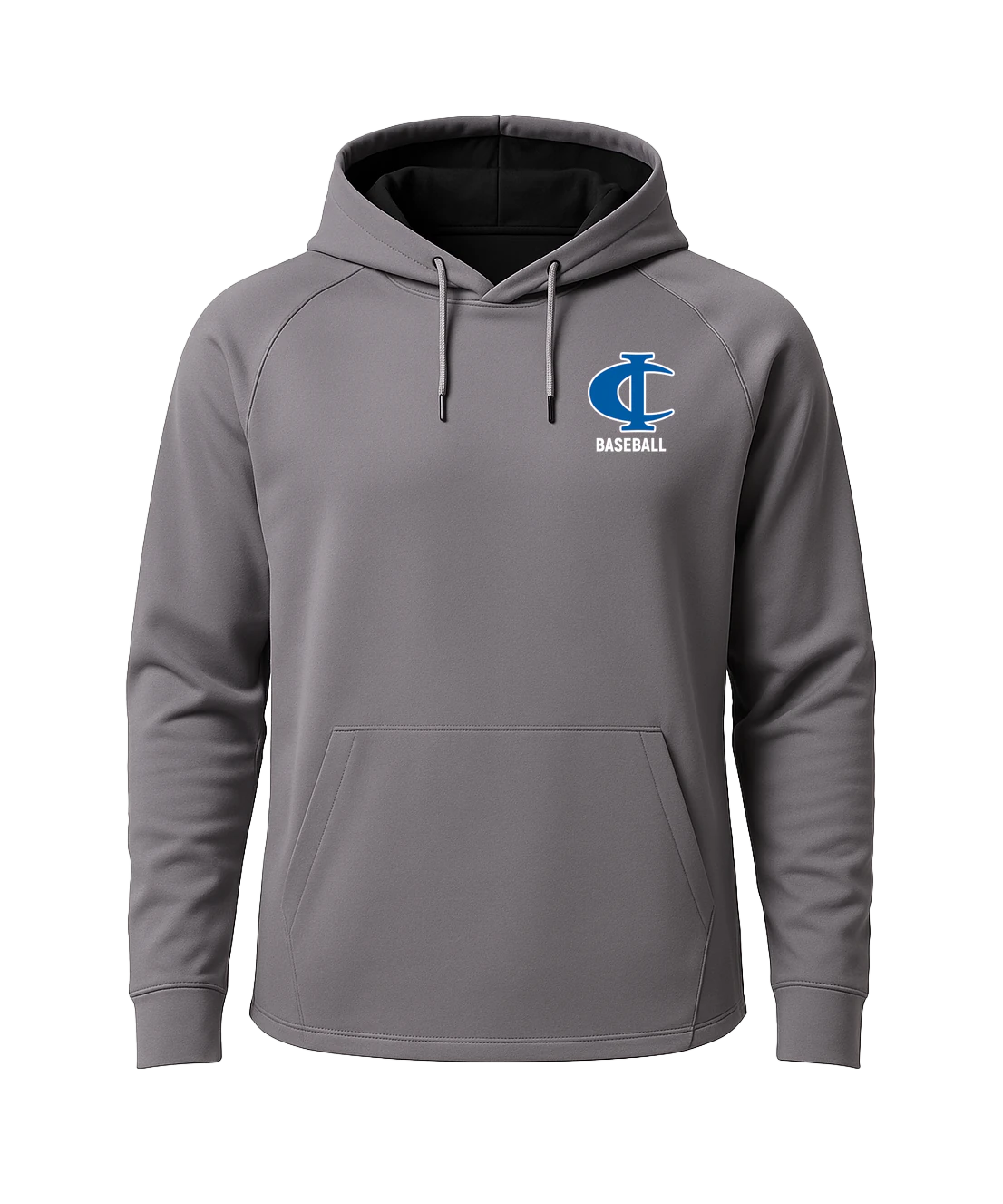 Cambridge Isanti Baseball - Gray Hoodie - Left Chest