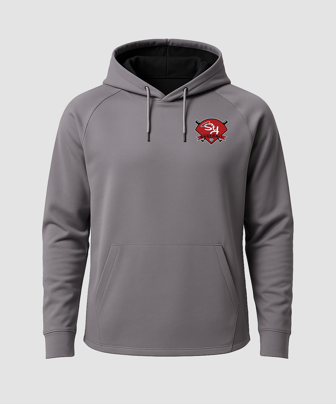 Shirt Hub Test Team Store - Gray Hoodie - Left Chest