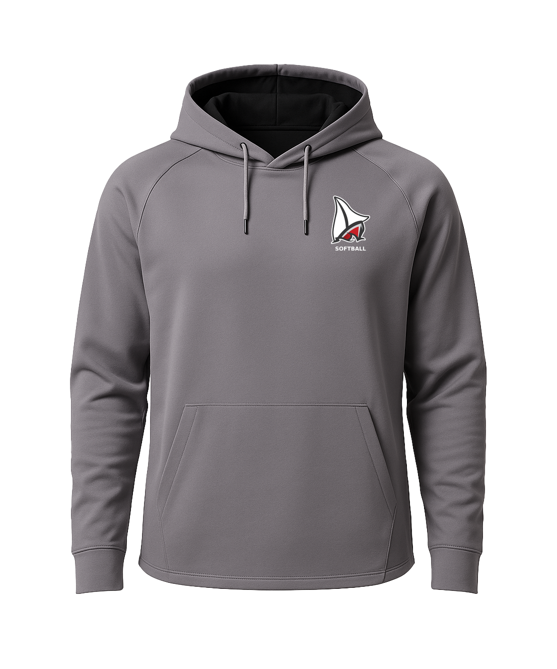 Detroit Lakes Softball - Gray Hoodie - Left Chest