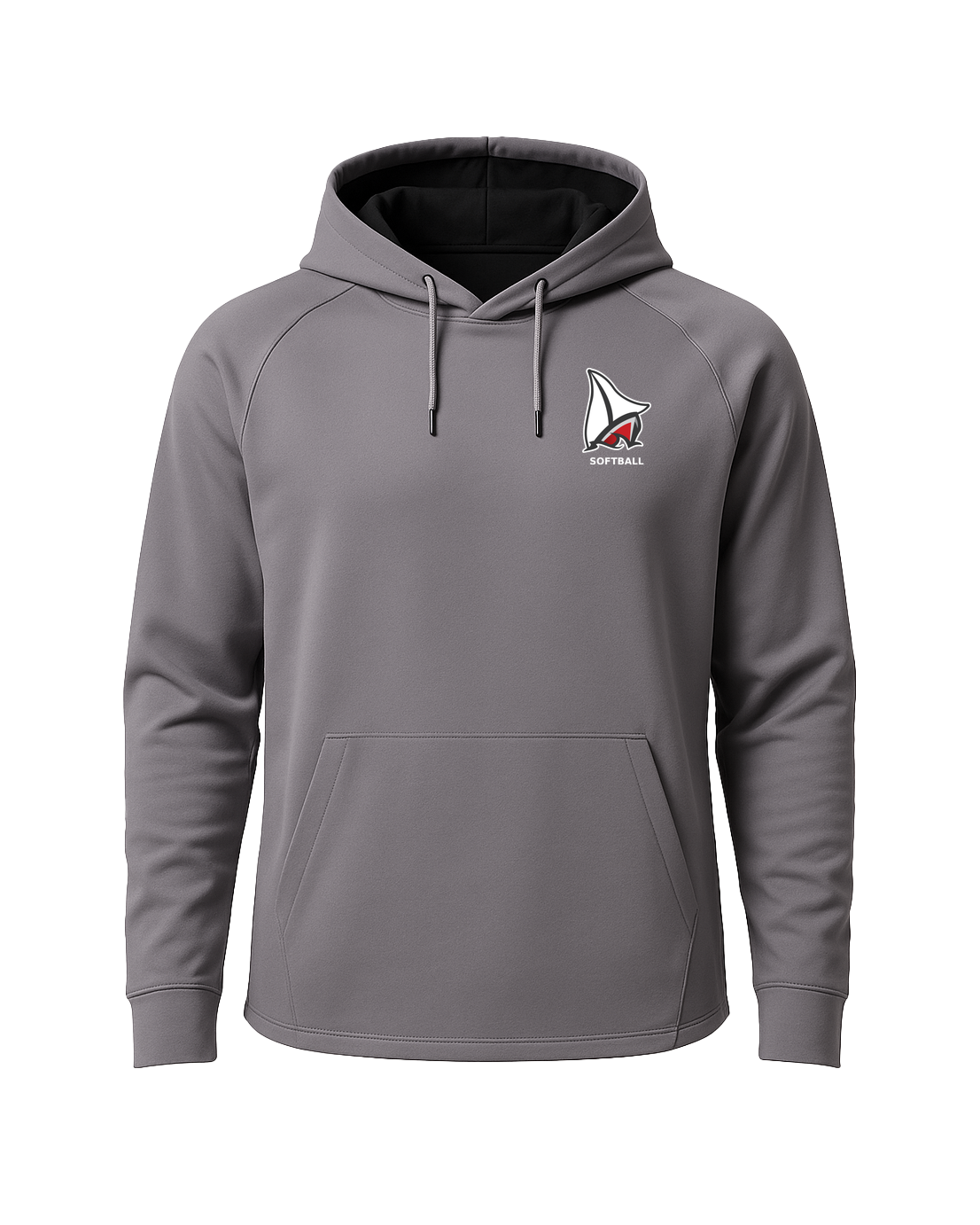 Detroit Lakes Softball - Gray Hoodie - Left Chest