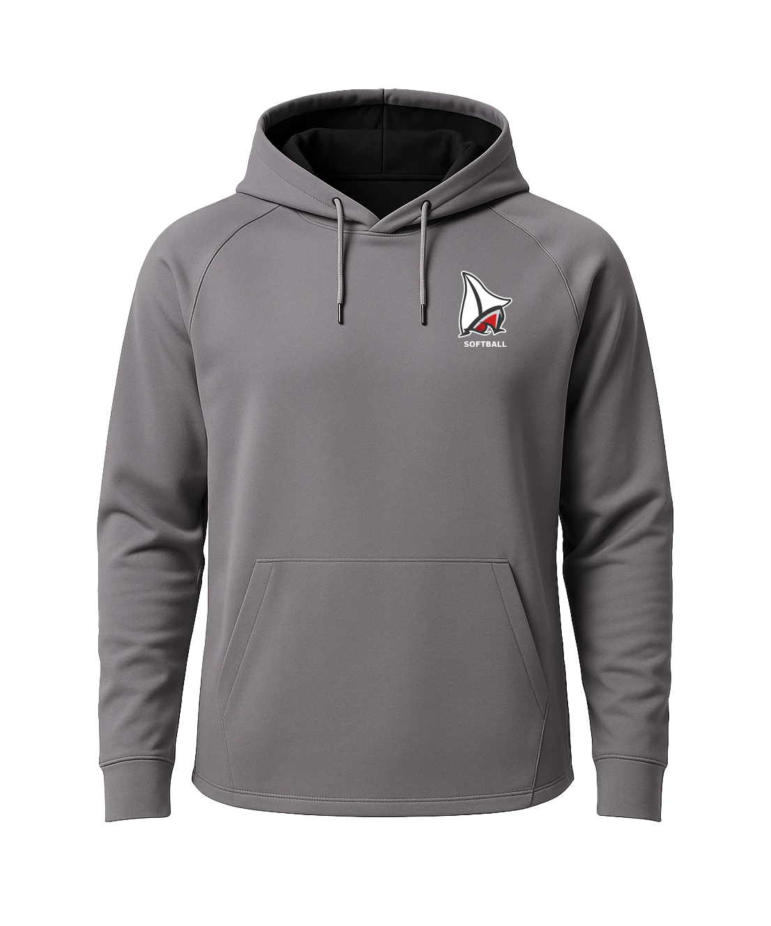 Detroit Lakes Softball - Gray Hoodie - Left Chest