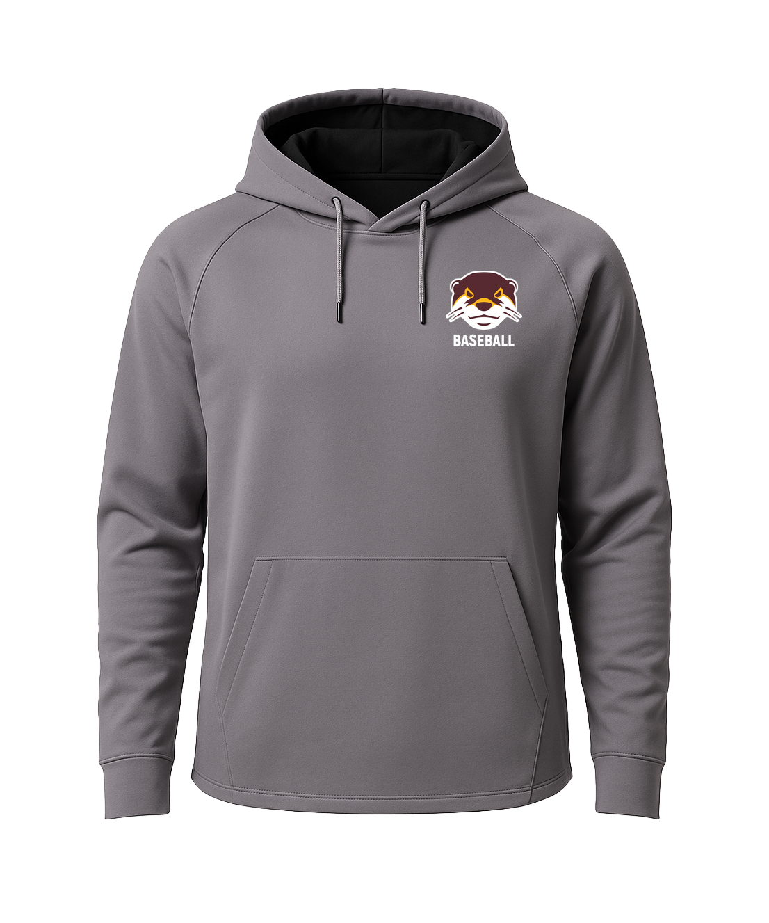 Fergus Falls Baseball - Gray Hoodie - Left Chest