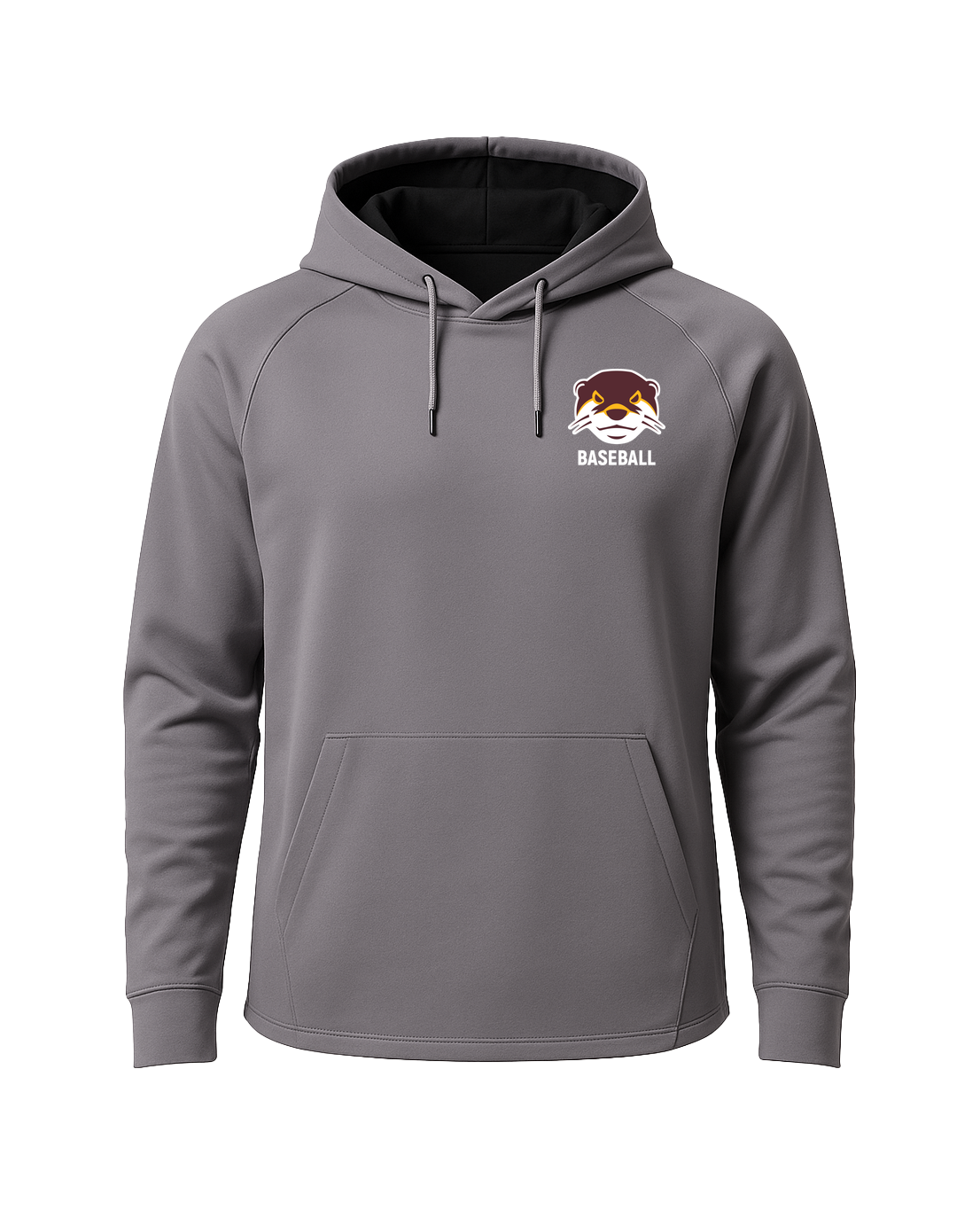 Fergus Falls Baseball - Gray Hoodie - Left Chest