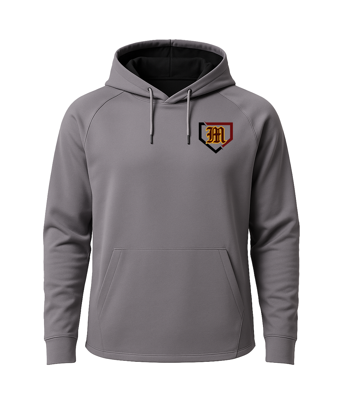 Menomonie Baseball - Gray Hoodie - Left Chest