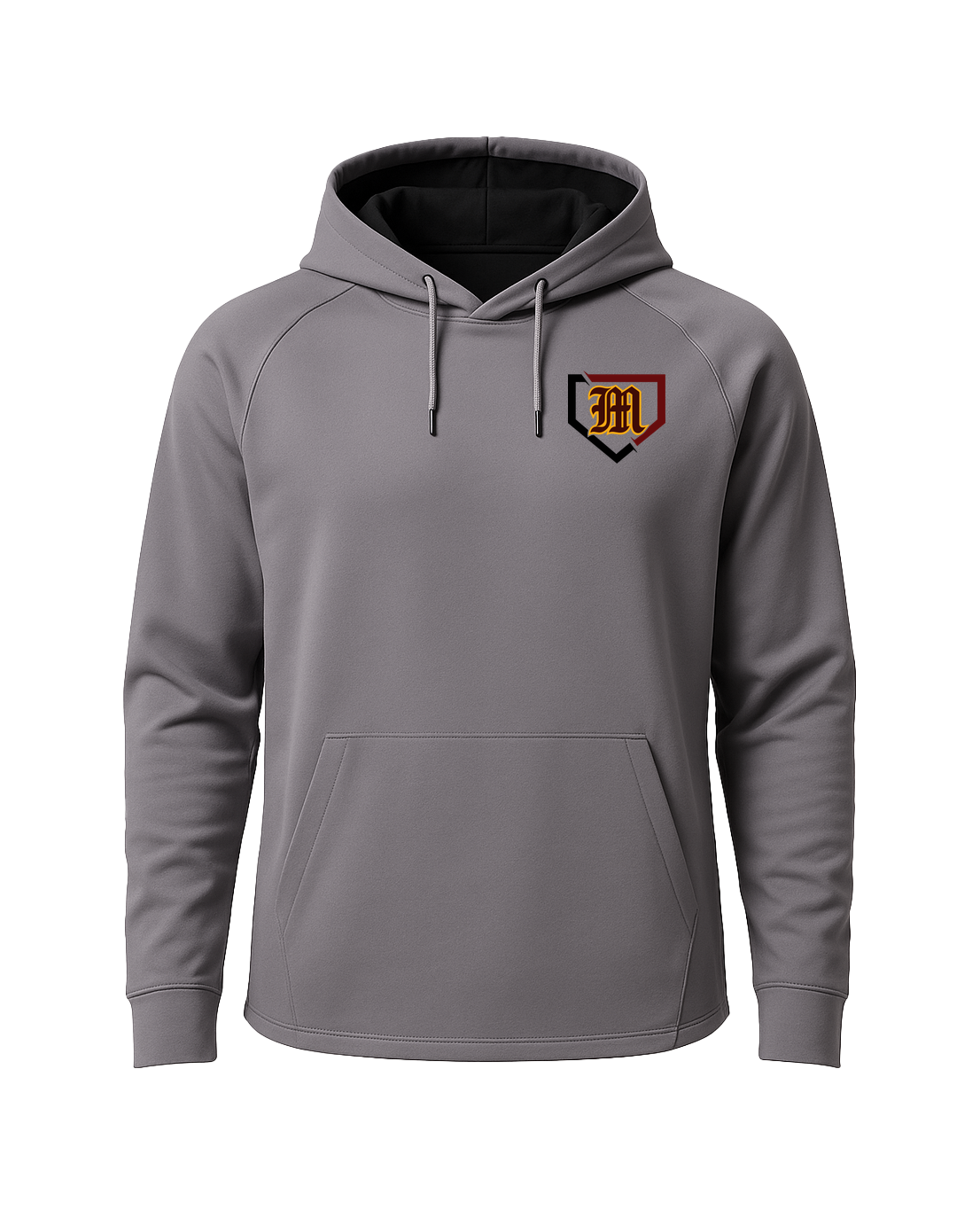 Menomonie Baseball - Gray Hoodie - Left Chest