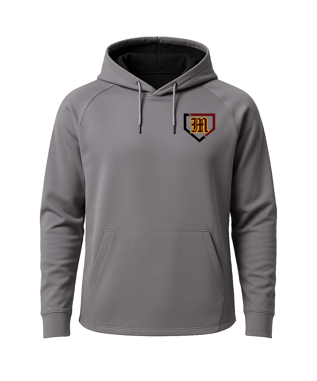 Menomonie Baseball - Gray Hoodie - Left Chest