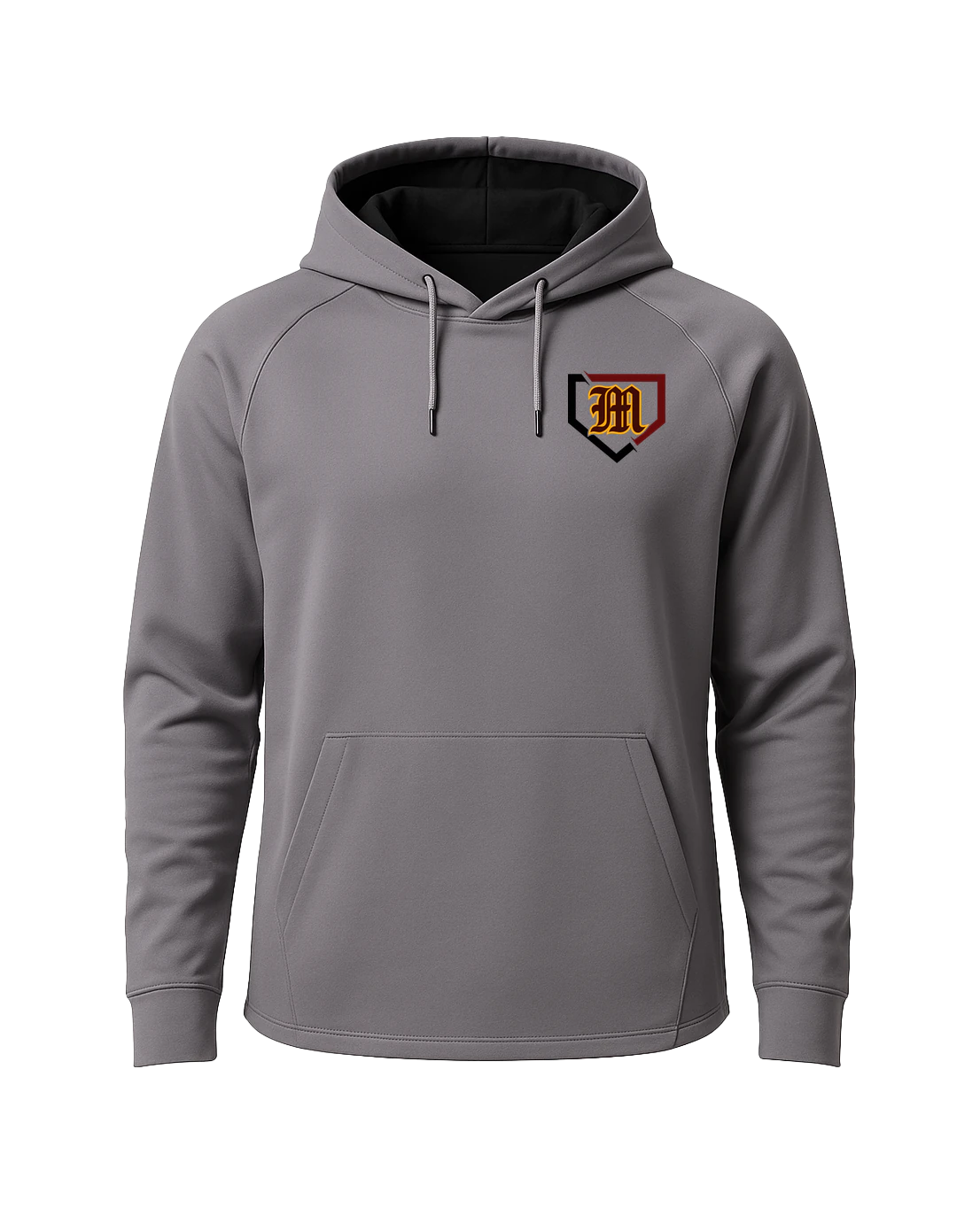 Menomonie Baseball - Gray Hoodie - Left Chest