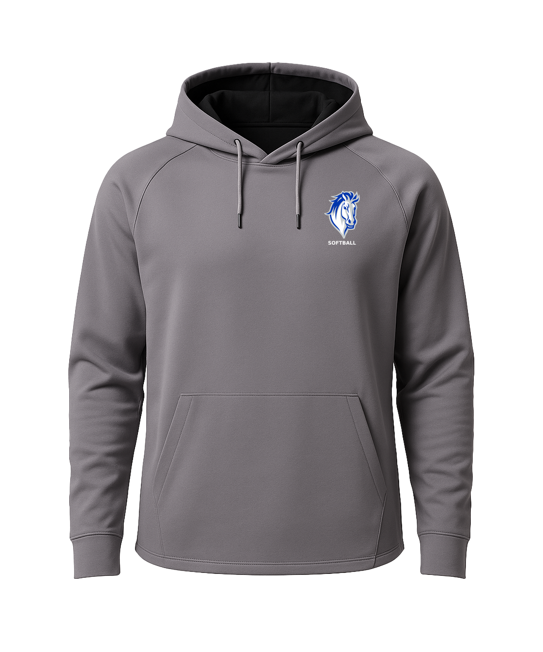 Mora Softball - Gray Hoodie - Left Chest