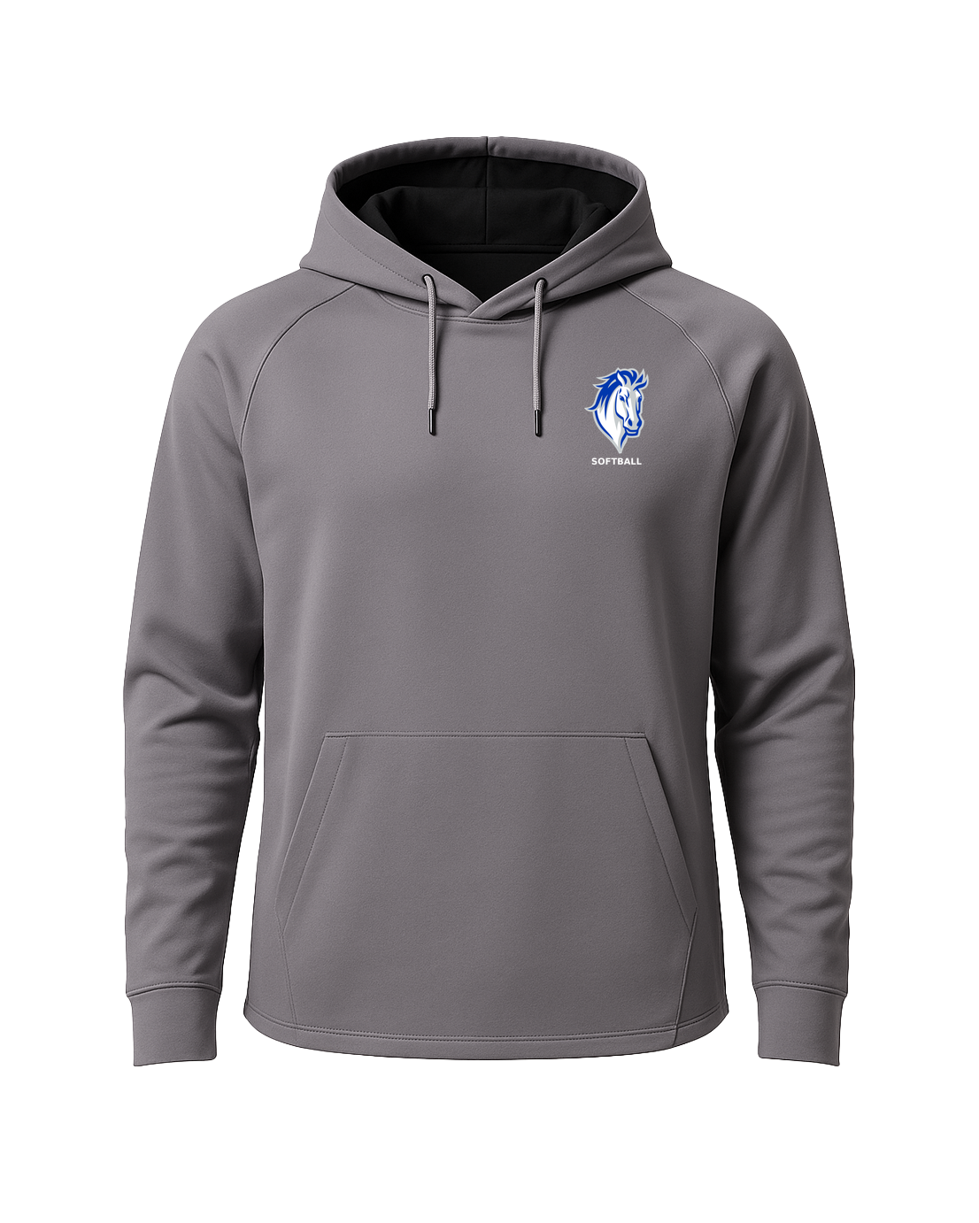 Mora Softball - Gray Hoodie - Left Chest