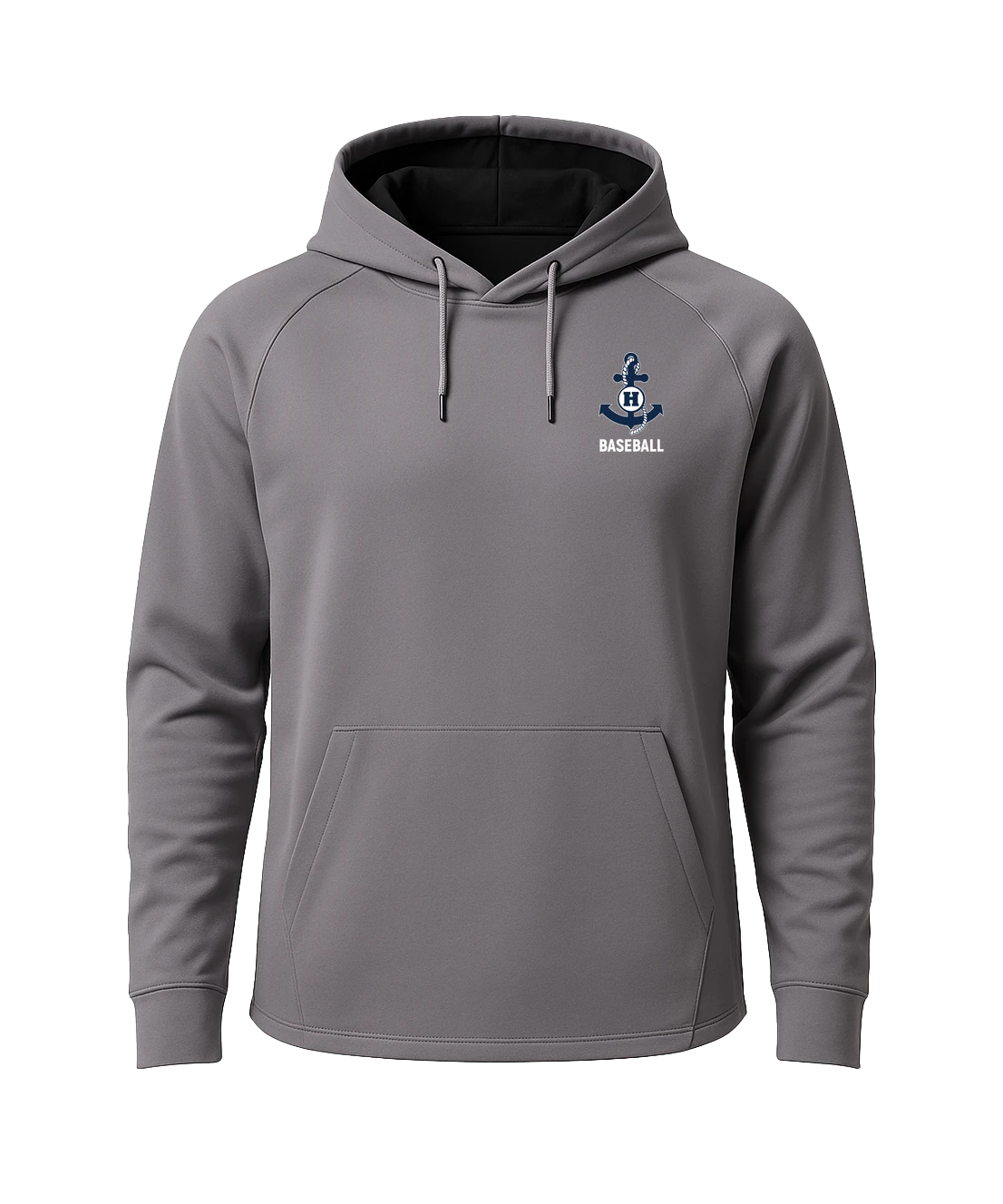 Hibbing Baseball - Gray Hoodie - Left Chest