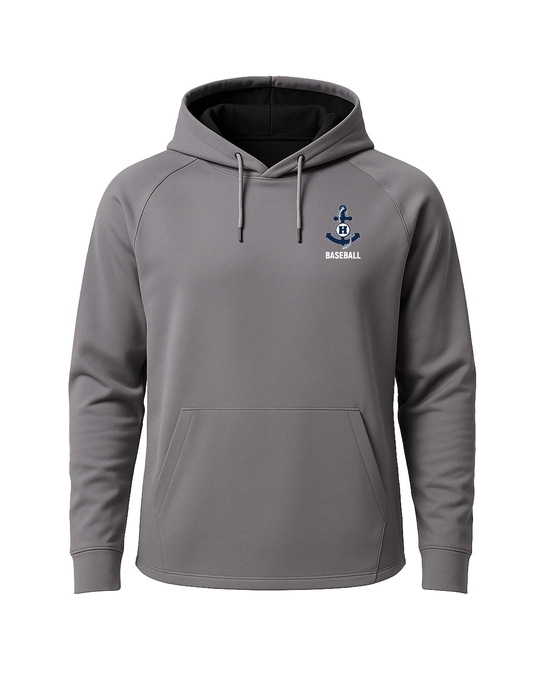 Hibbing Baseball - Gray Hoodie - Left Chest