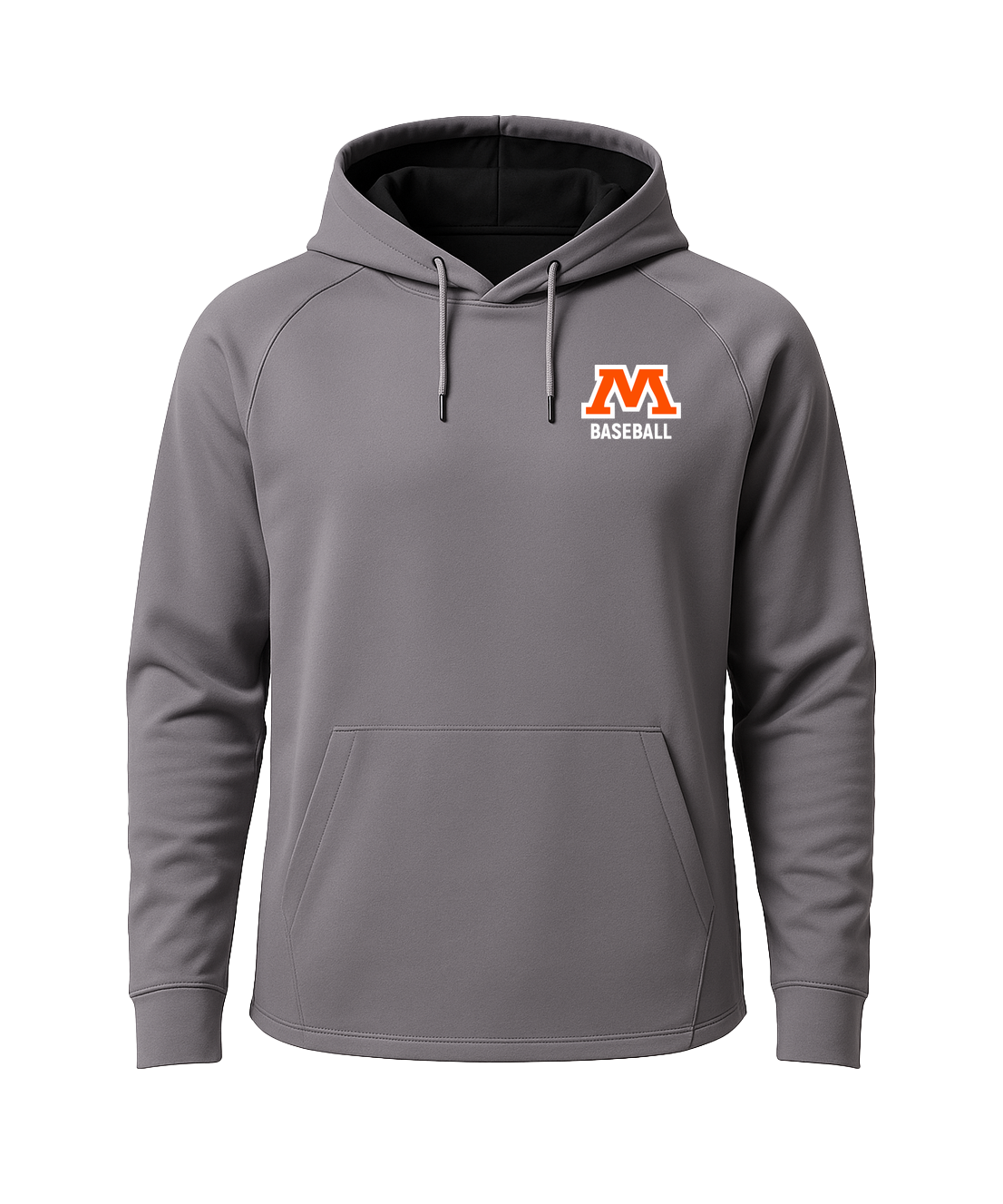 Moorhead Baseball - Gray Hoodie - Left Chest