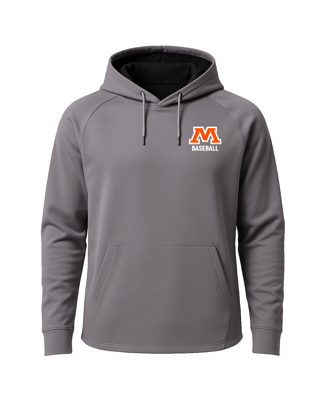 Moorhead Baseball - Gray Hoodie - Left Chest