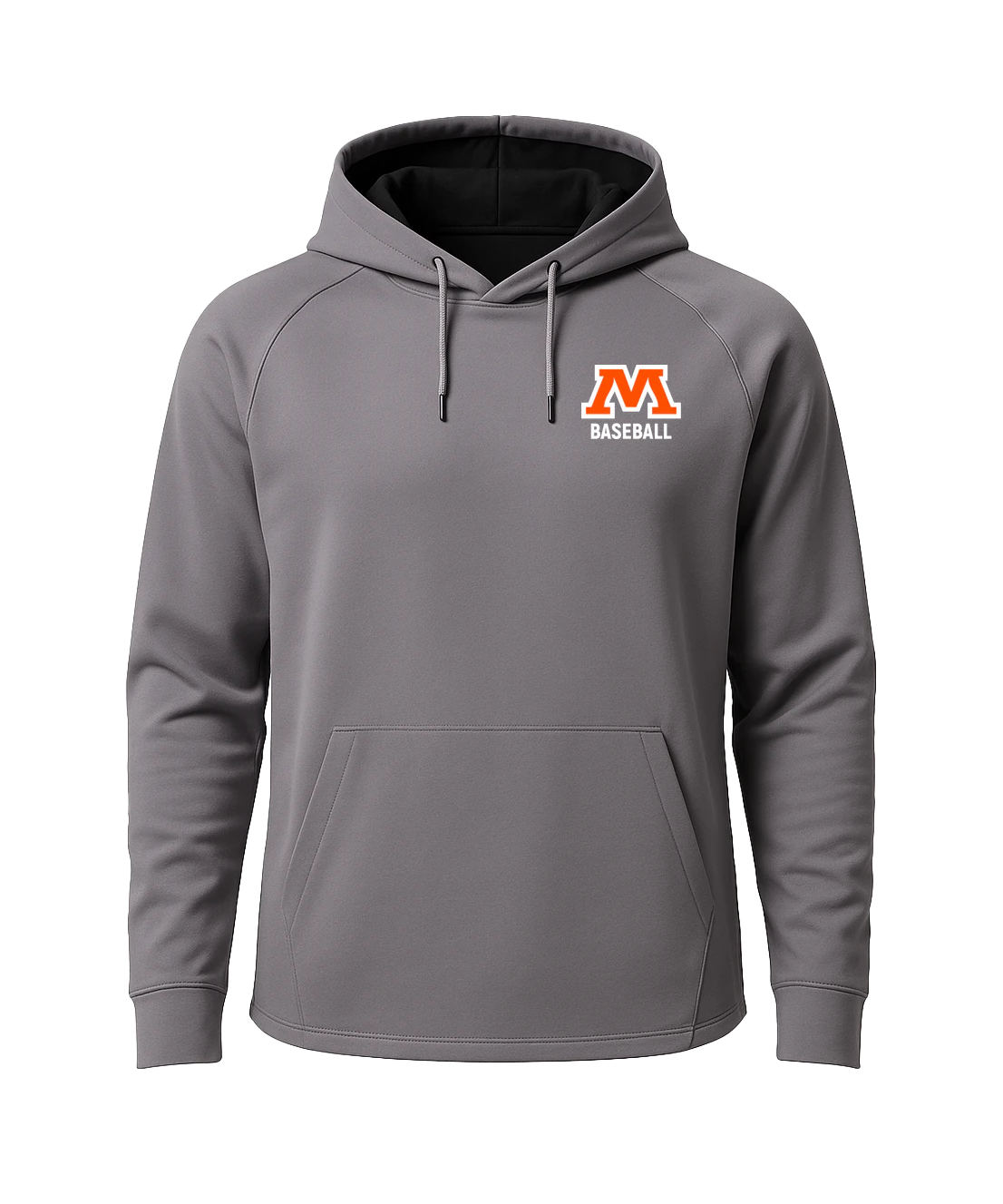 Moorhead Baseball - Gray Hoodie - Left Chest