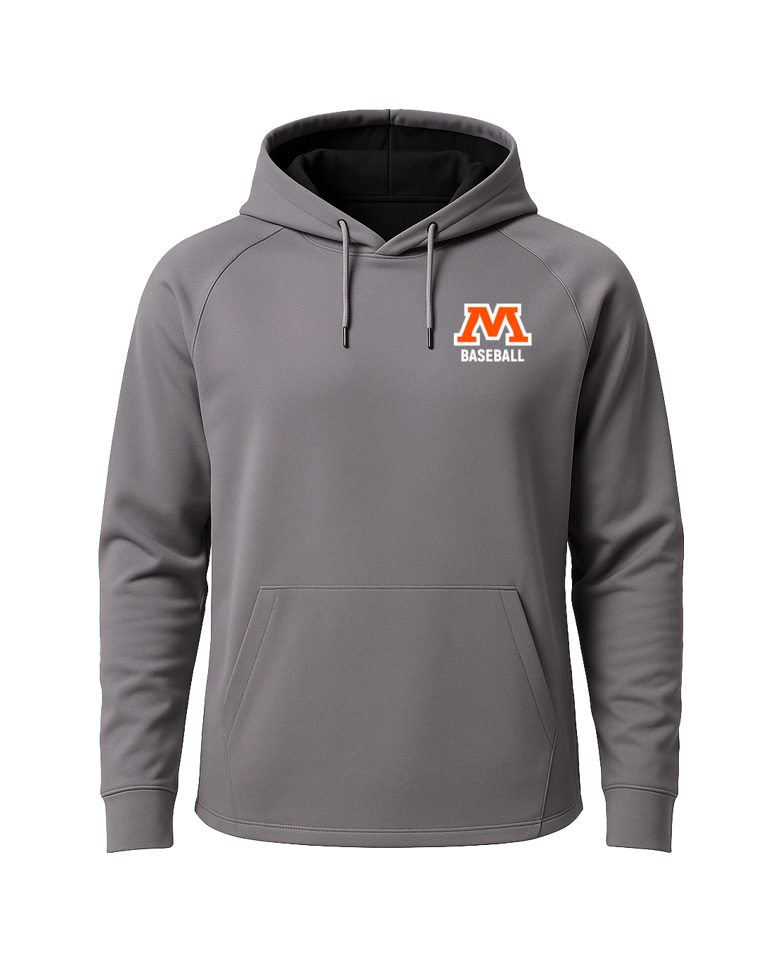 Moorhead Baseball - Gray Hoodie - Left Chest