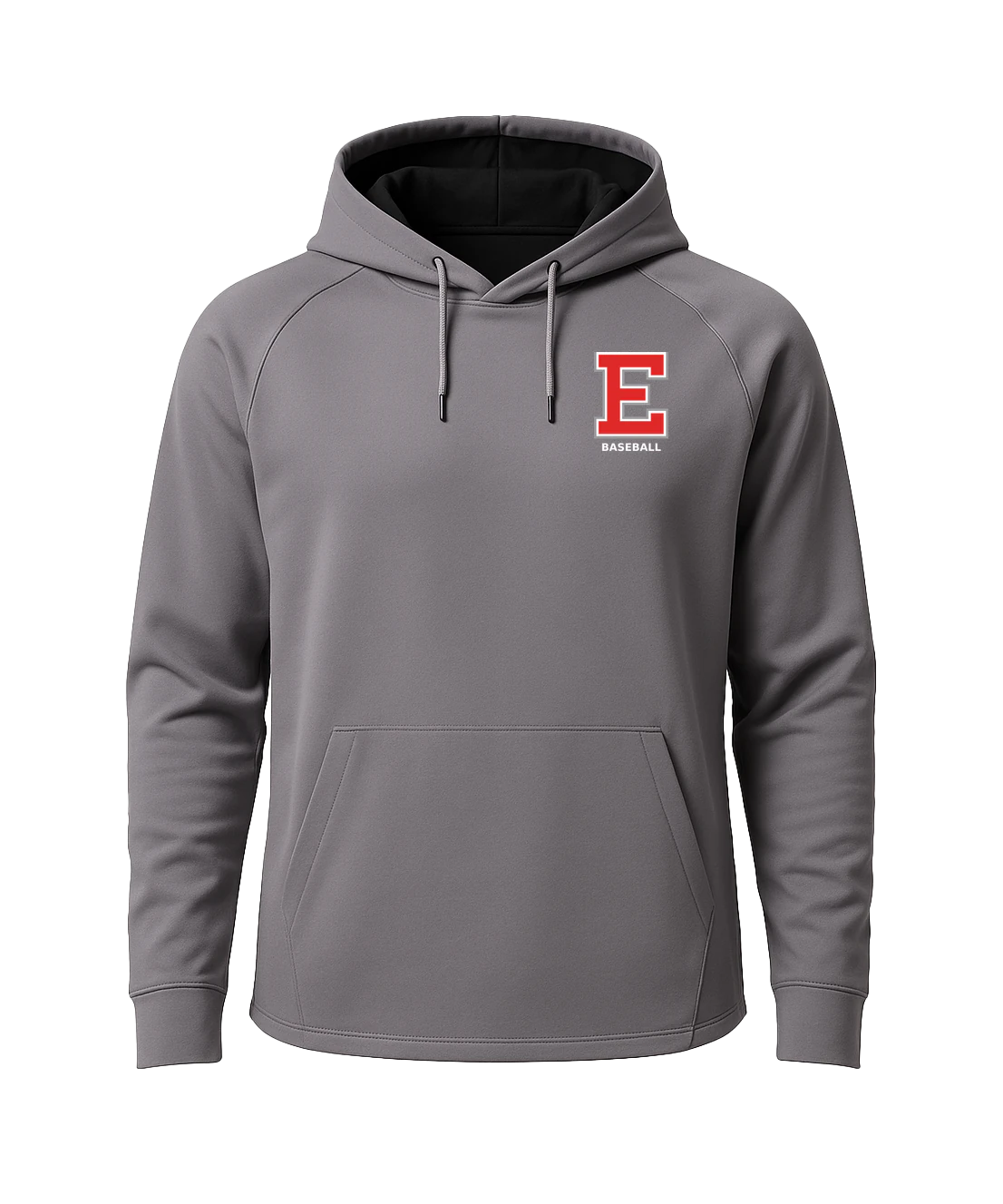 Duluth East Baseball - Gray Hoodie - Left Chest