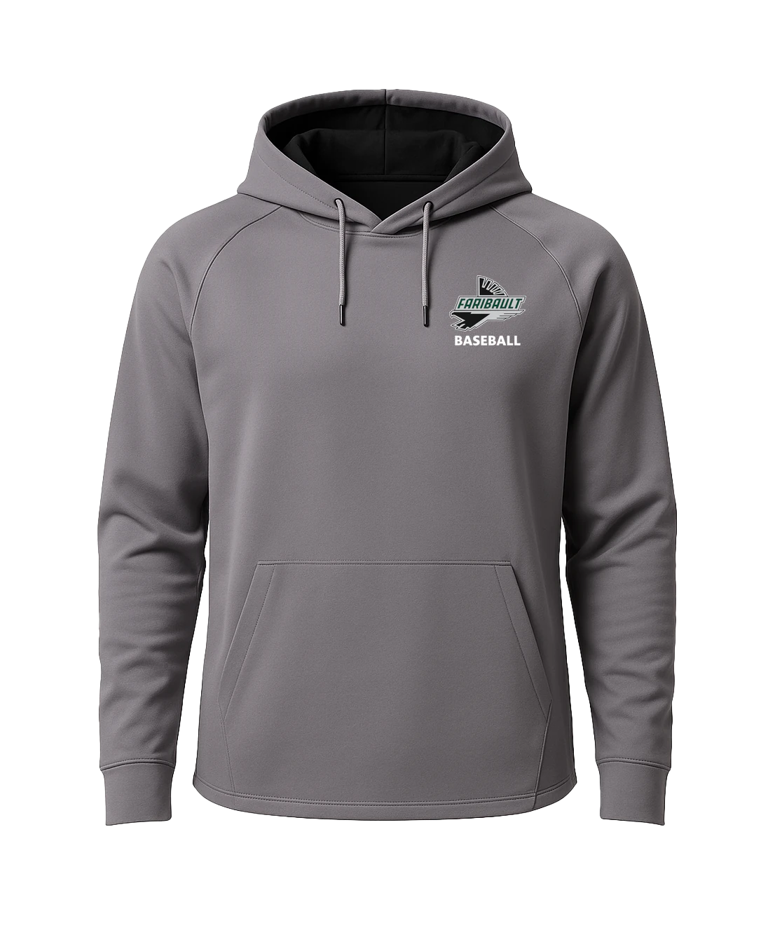 Faribault Baseball - Gray Hoodie - Left Chest