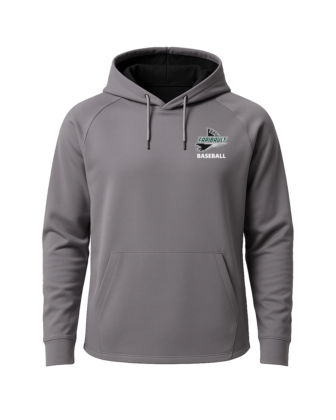 Faribault Baseball - Gray Hoodie - Left Chest