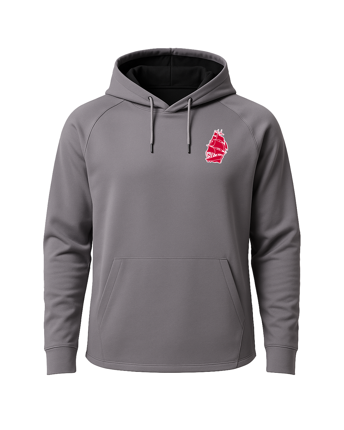 Amboy Softball - Gray Hoodie - Left Chest