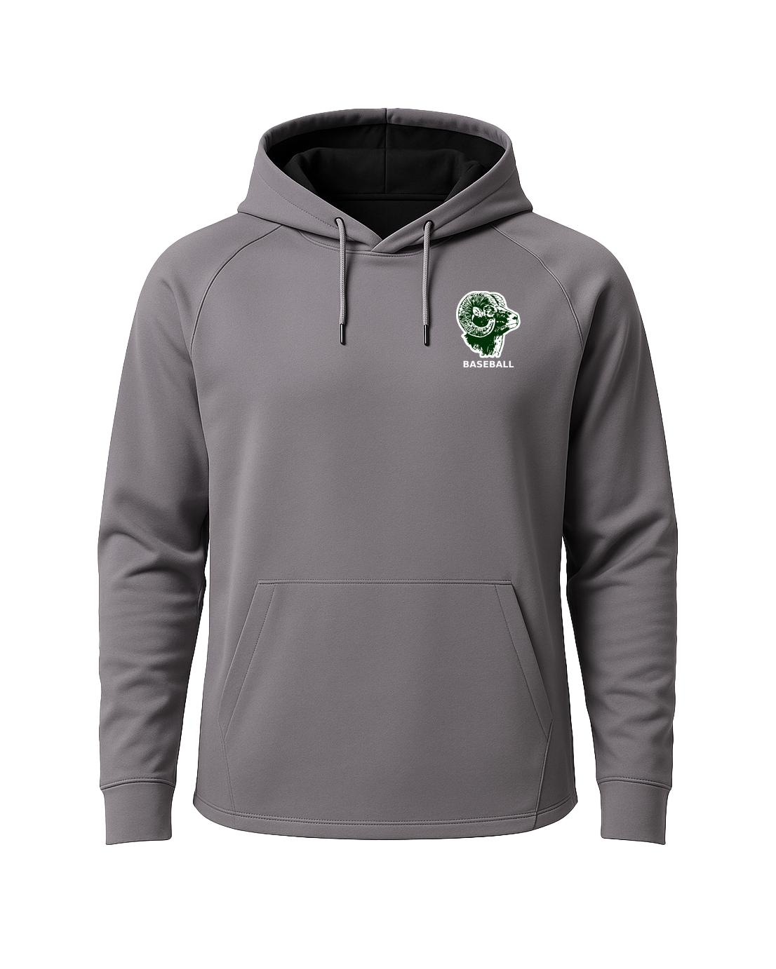 Roseau Baseball - Gray Hoodie - Left Chest