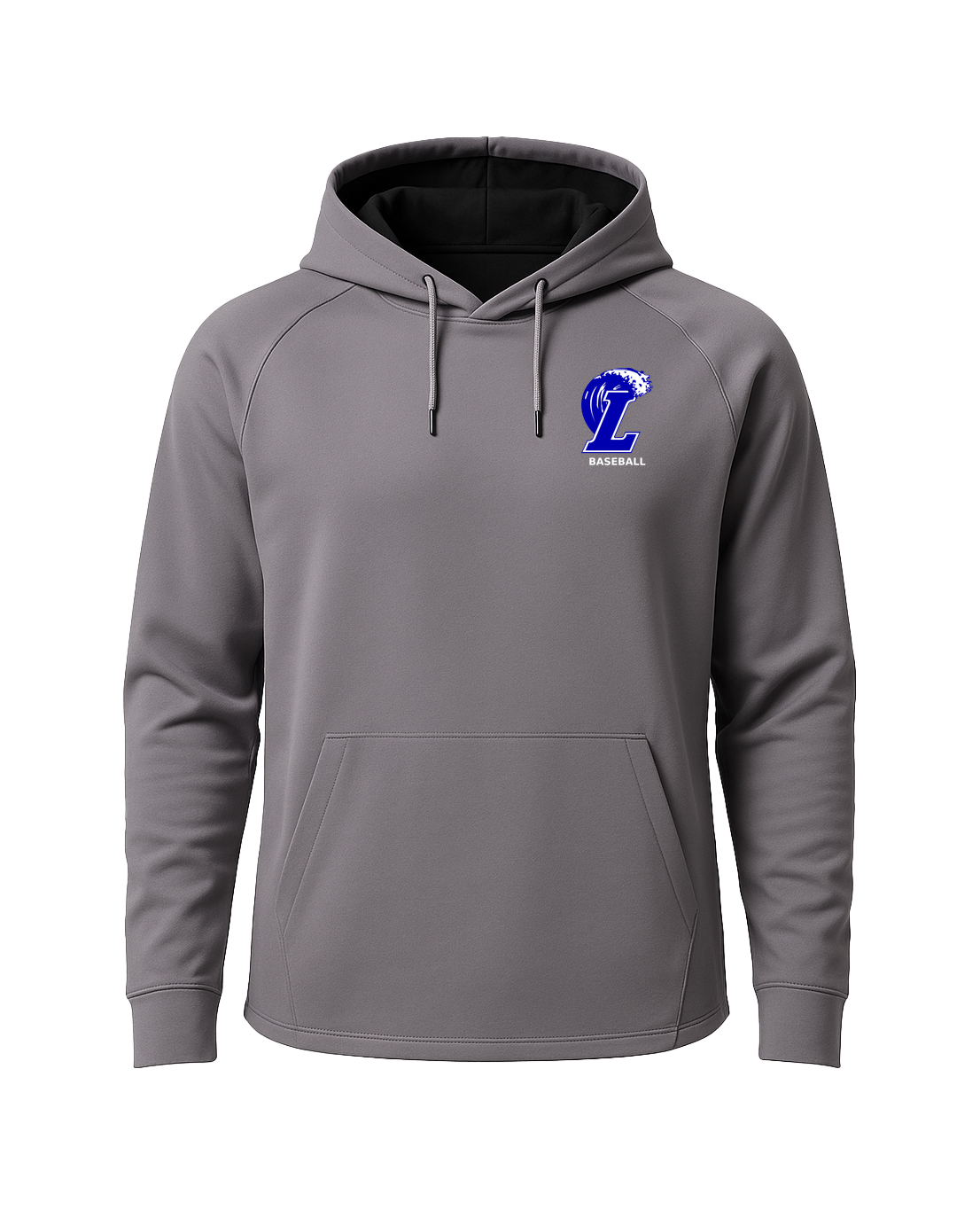 Lakeview Baseball - Gray Hoodie - Left Chest