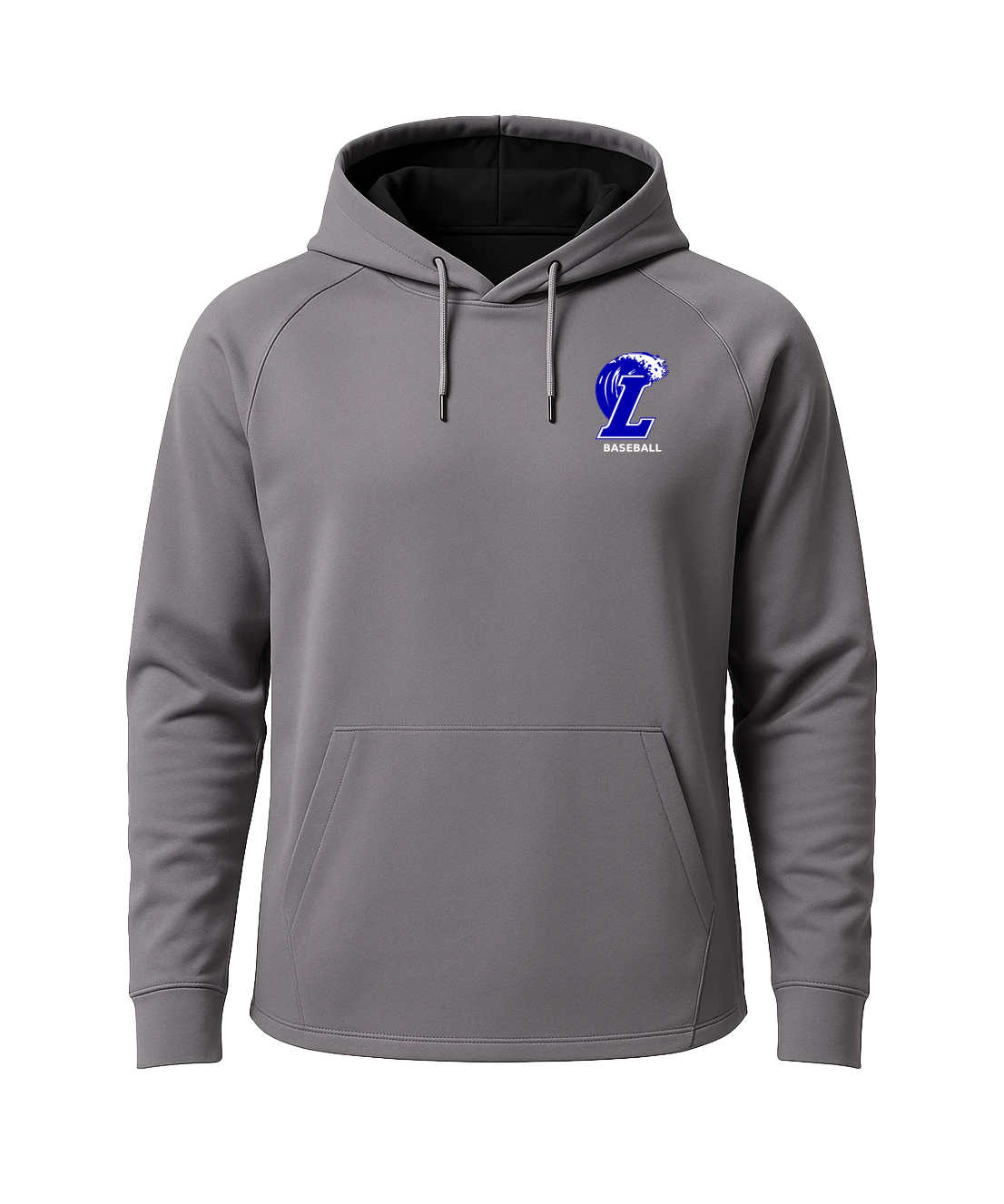 Lakeview Baseball - Gray Hoodie - Left Chest
