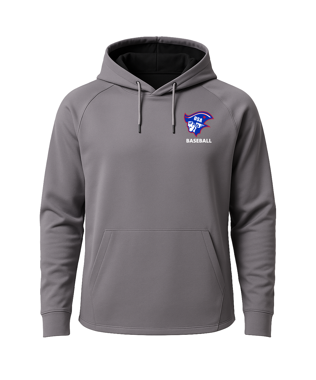 USA Baseball - Gray Hoodie - Left Chest
