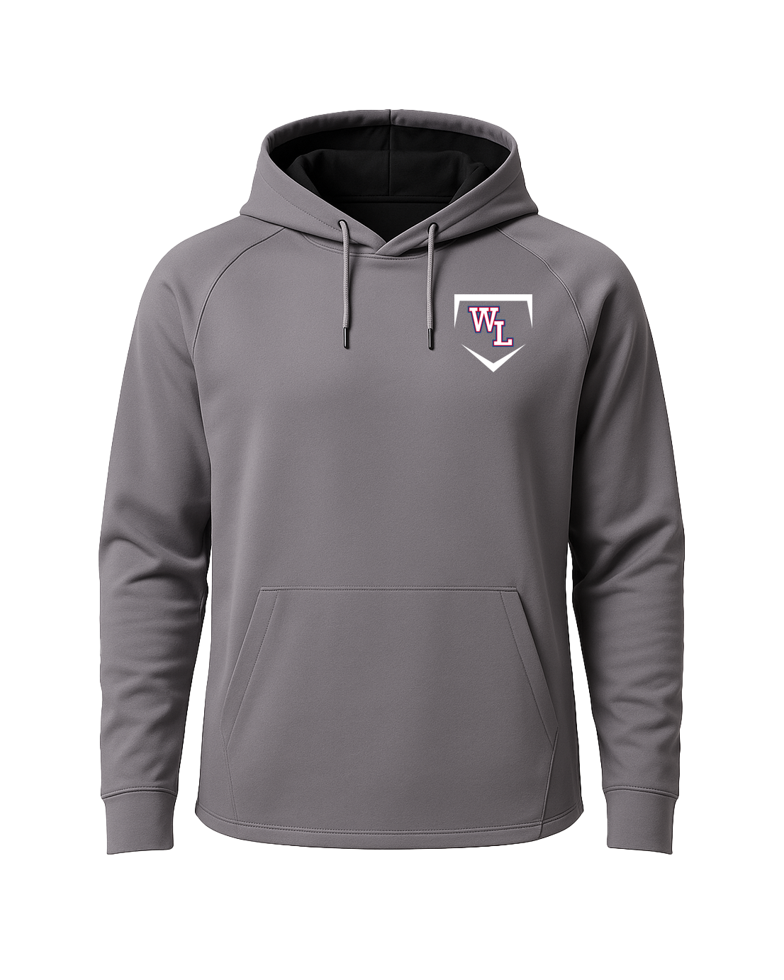 Wisconsin Lutheran Baseball - Gray Hoodie - Left Chest