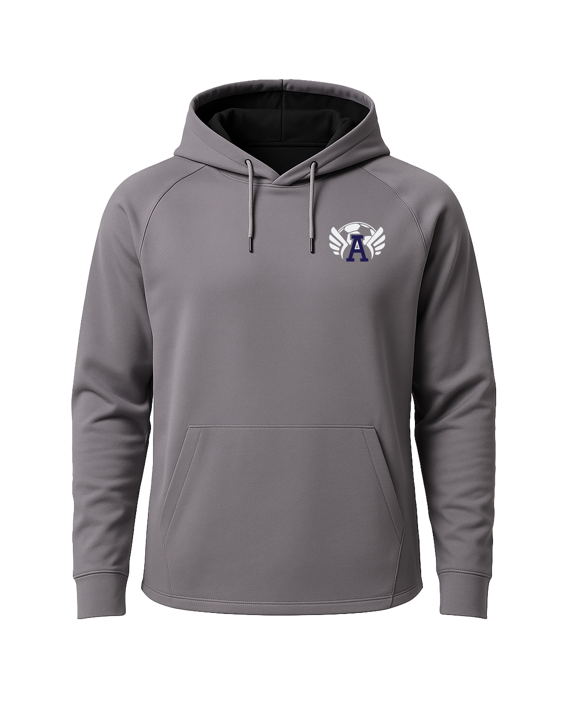 Abingdon Soccer - Gray Hoodie - Left Chest