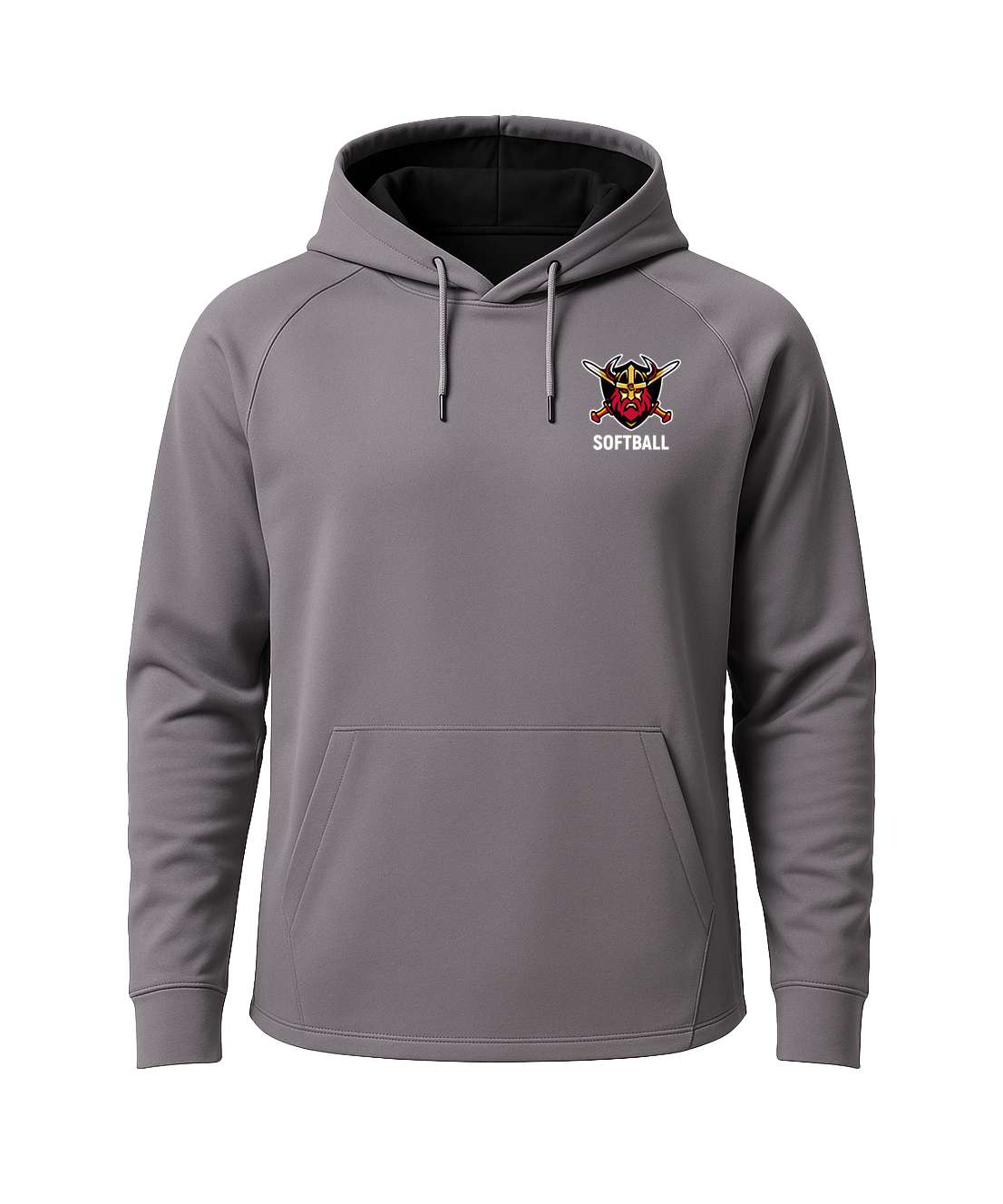 Mille Lacs Softball - Gray Hoodie - Left Chest