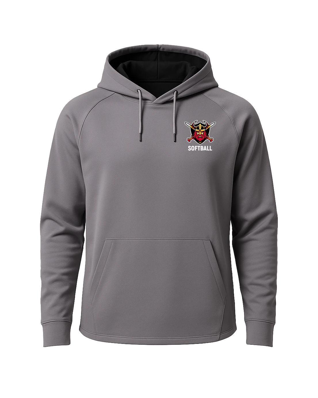 Mille Lacs Softball - Gray Hoodie - Left Chest