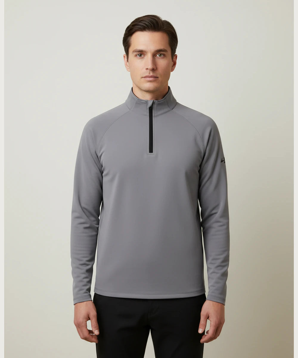 Notre Dame High School Team Store - Gray Quarter Zip - Left Chest (model)